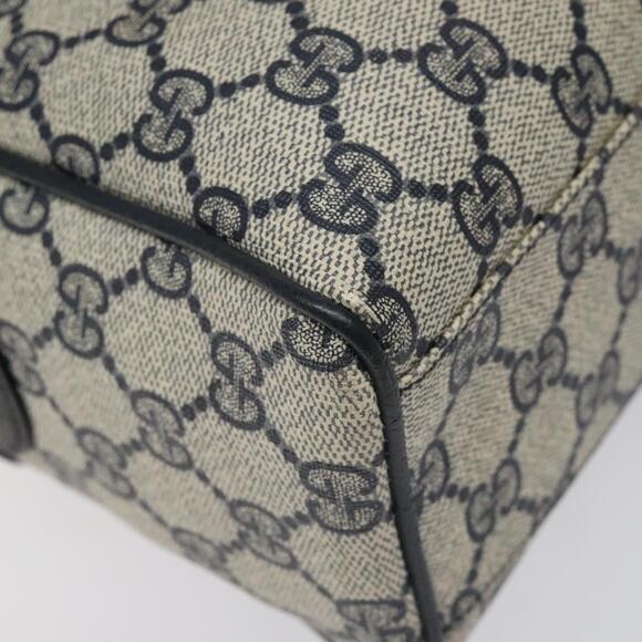 GUCCI GG Supreme Sherry Line Hand Bag Pvc Leather Navy Red 67 02 67 02 - Picture 13 of 16